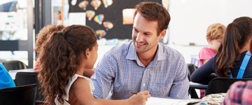 Children with teacher