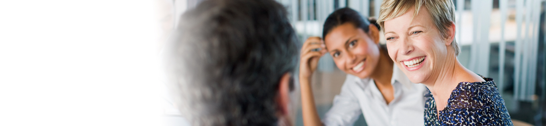 People chatting in a business environment