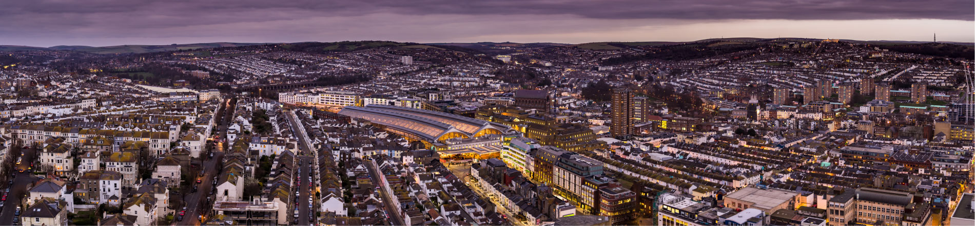 Aerial view of city